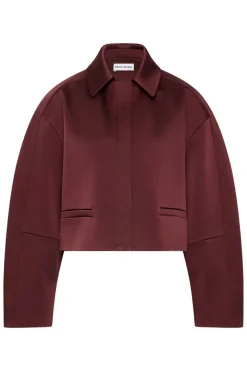 MERLOT CROPPED JACKET (BURGUNDY)