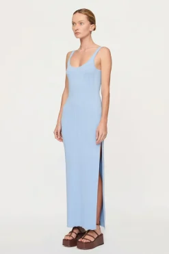 PALMER LADDER KNIT DRESS (BLUEBELL)