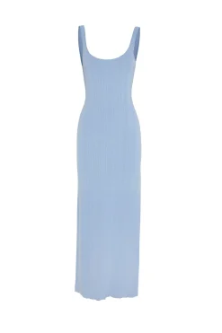 PALMER LADDER KNIT DRESS (BLUEBELL)