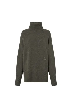 PASCAL CASHMERE BLEND TURTLENECK (ARMY GREEN)