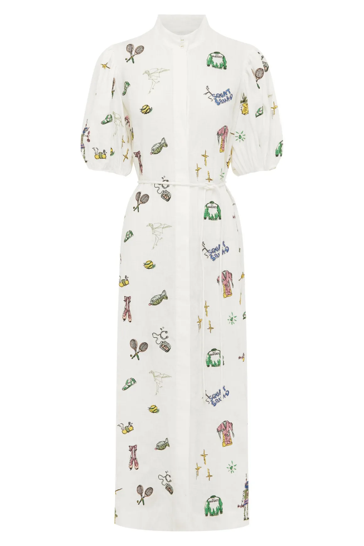 PLAY EMBROIDERED SHIRTDRESS (CREAM)