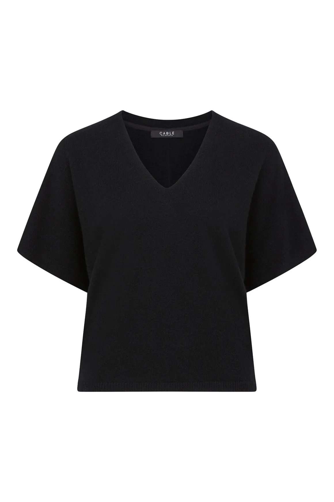 PURE CASHMERE RELAXED TOP (BLACK)