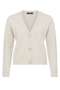 PURE CASHMERE V CARDIGAN (OATMEAL)