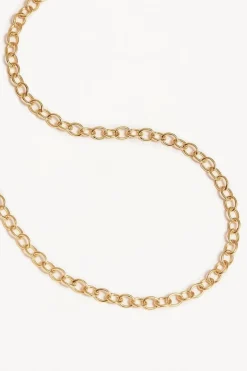 17" BOLD LINK CHAIN NECKLACE (18K GOLD VERMEIL)