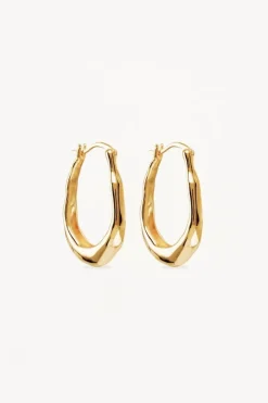 RADIANT ENERGY LARGE HOOPS (18K GOLD VERMEIL)