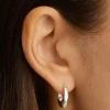RAIDANT ENERGY SMALL HOOPS (STERLING SILVER)