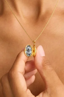 ROUNDED LOTUS PENDANT NECKLACE (18K GOLD VERMEIL)