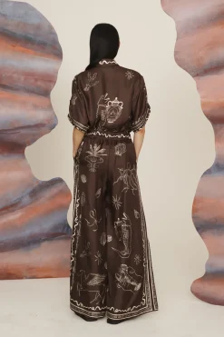 SAMMY SILK PANT (CHOCOLATE)