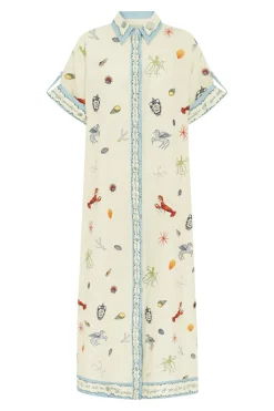 SANDY EMBROIDERED SHIRTDRESS (MULTI)