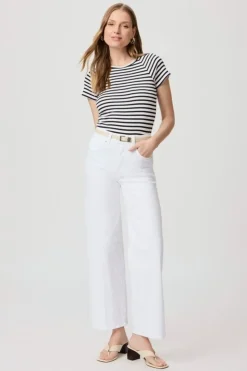 SASHA HIGH RISE WIDE LEG 32" JEANS (CRISP WHITE)