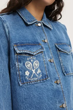 STEPHI DENIM MINI DRESS (LIGHT INDIGO) | PRE ORDER