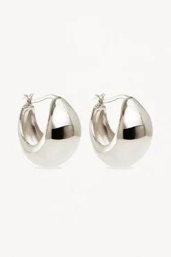 SUNKISSED LARGE HOOPS (STERLING SILVER)