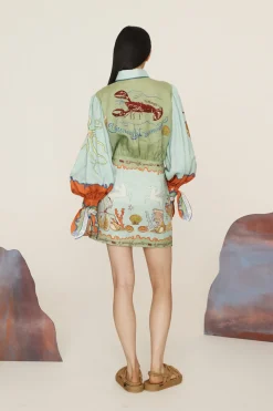 SURREALIST SUMMER MINI SHIRTDRESS (MULIT)