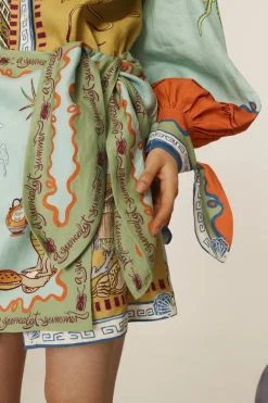 SURREALIST SUMMER MINI SHIRTDRESS (MULIT)