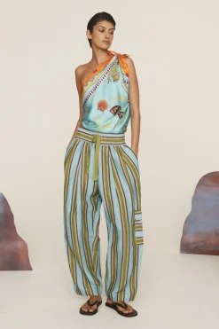 SURREALIST SUMMER SILK SCARF (MULTI)
