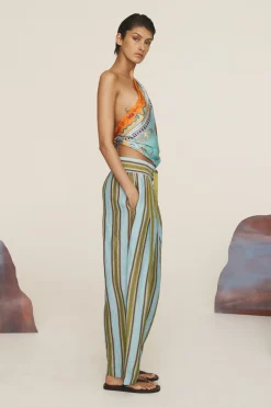 SURREALIST SUMMER SILK SCARF (MULTI)