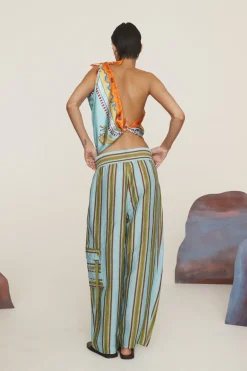 SURREALIST SUMMER SILK SCARF (MULTI)