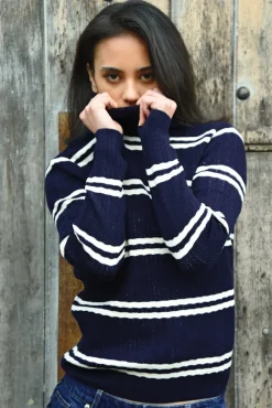 SWEATER THAN YOU JUMPER (NAVY STRIPE)