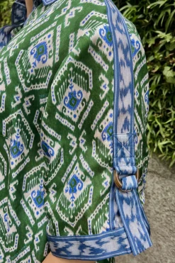 WYLIE RELAXED SHIRT (GREEN BLUE IKAT)